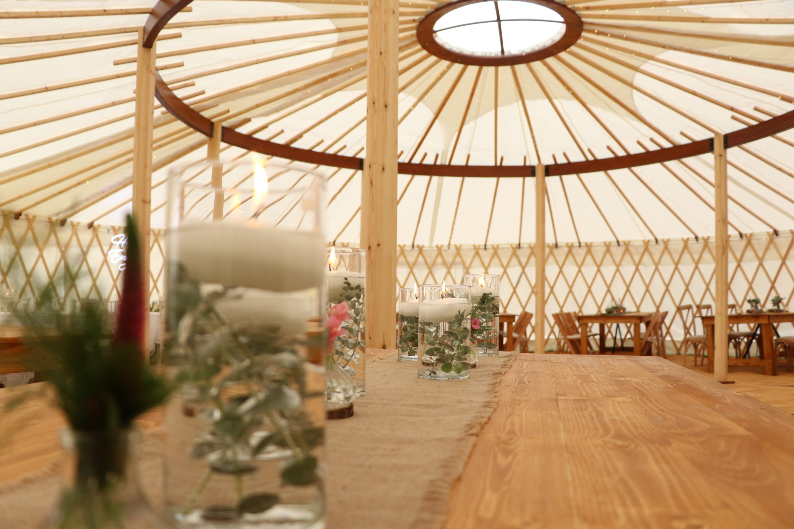 large yurt hire - 40ft yurt