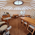 inside our 18ft yurt