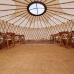 inside our 18ft yurt
